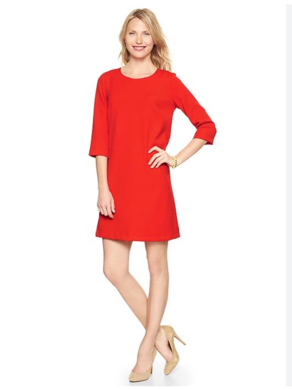 Banana Republic Red Exposed Zipper Sheath Dress NWOT Size 8
